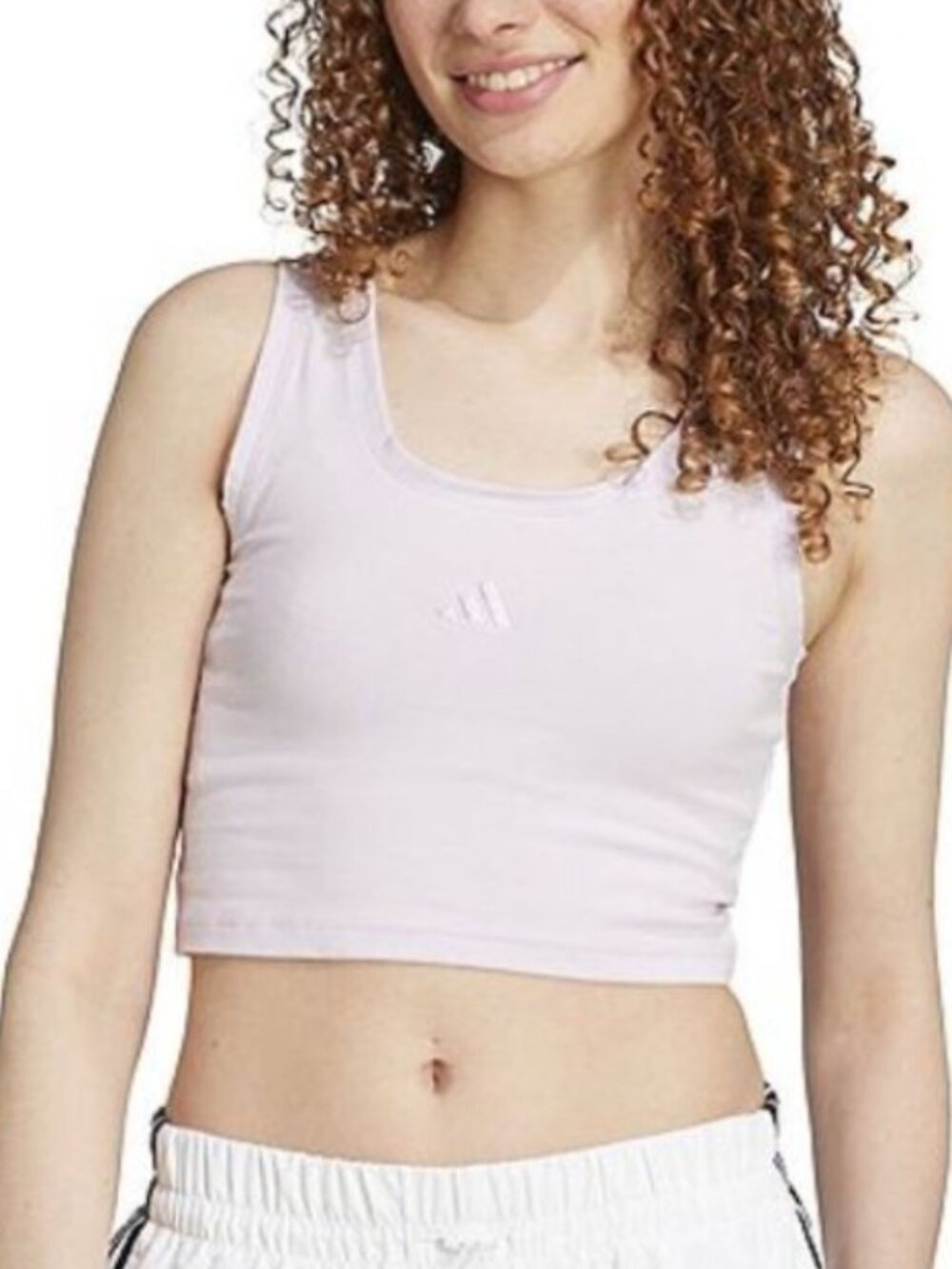 NWT Adidas Slim Fit Sportswear Light Purple Crop Tank